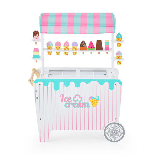 Kids Ice Cream Cart Playset with Display Rack and Accessories LuxuryLifeWay Online Store