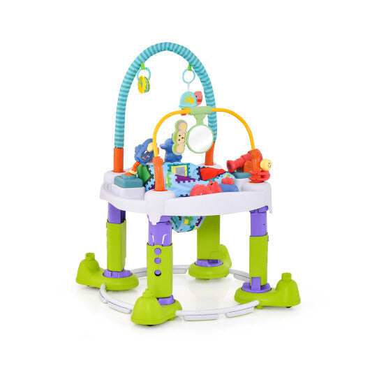 4-in-1 Baby Bouncer Activity Center with 3 Adjustable Heights-Green LuxuryLifeWay Online Store