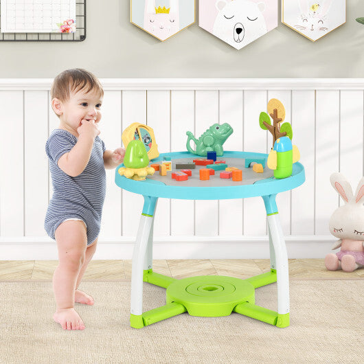 5-in-1 Baby Activity Center Interactive Bounce Seat with Removable Toys-Blue - Color: Blue LuxuryLifeWay Online Store