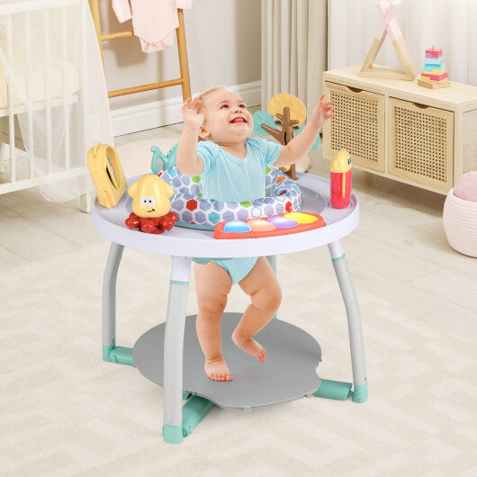 5-in-1 Baby Activity Center Interactive Bounce Seat with Removable Toys-White - Color: White LuxuryLifeWay Online Store