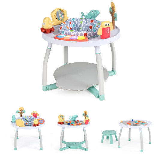 5-in-1 Baby Activity Center Interactive Bounce Seat with Removable Toys-White - Color: White LuxuryLifeWay Online Store