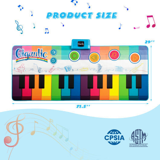 Floor Piano Dance Mat for Kids Musical Playmat with 8 Instrument Sounds LuxuryLifeWay Online Store