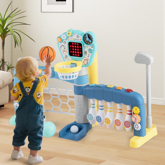 5 in 1 Toddler Sports Toy with Adjustable Basketball Hoop for Baby Boys Girls 18 Months+ LuxuryLifeWay Online Store