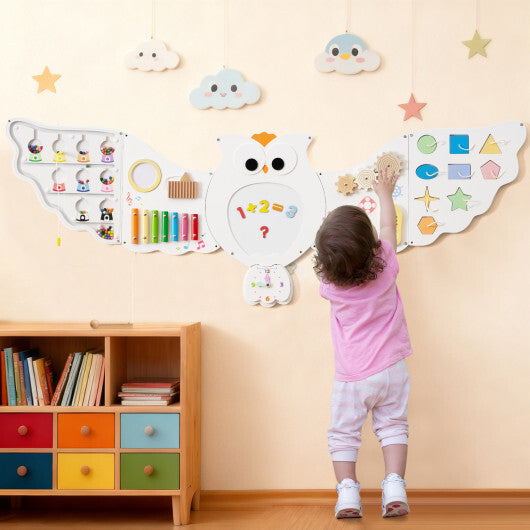 11-in-1 Toddler Learning Activity Center Owl Activity Wall Busy Board Panels for 3+ Years Old LuxuryLifeWay Online Store