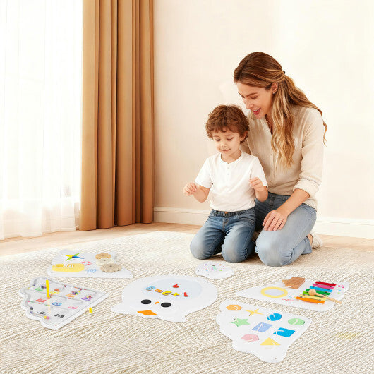 11-in-1 Toddler Learning Activity Center Owl Activity Wall Busy Board Panels for 3+ Years Old LuxuryLifeWay Online Store