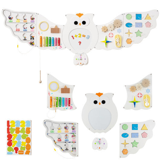 11-in-1 Toddler Learning Activity Center Owl Activity Wall Busy Board Panels for 3+ Years Old LuxuryLifeWay Online Store