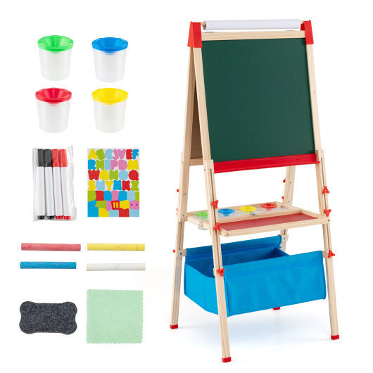 Foldable Double-sided Easel with Magnetic Chalkboard for Kids-Multicolor LuxuryLifeWay Online Store