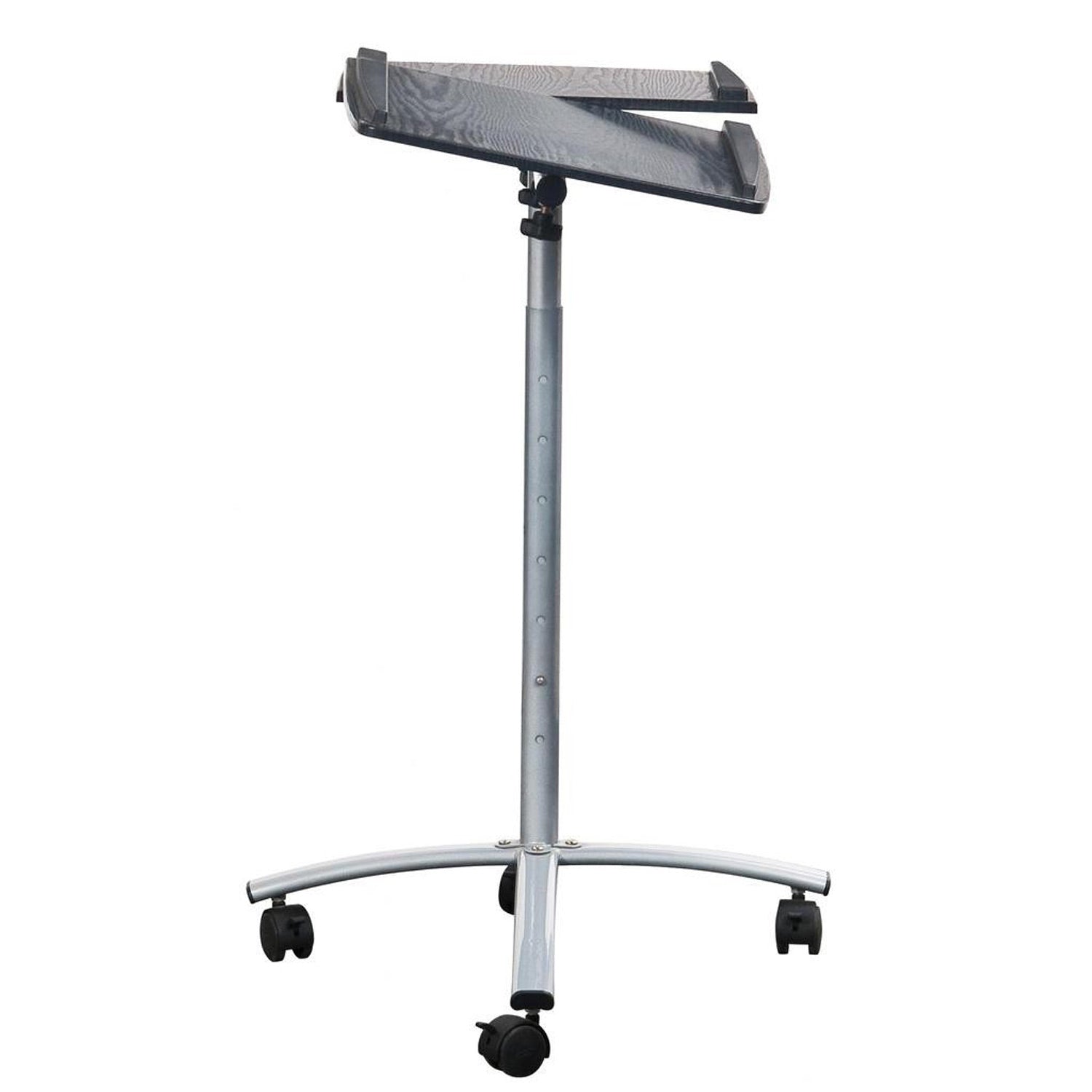 Adjustable Laptop Computer Cart Desk Stand in Graphite Wood Grain LuxuryLifeWay Online Store