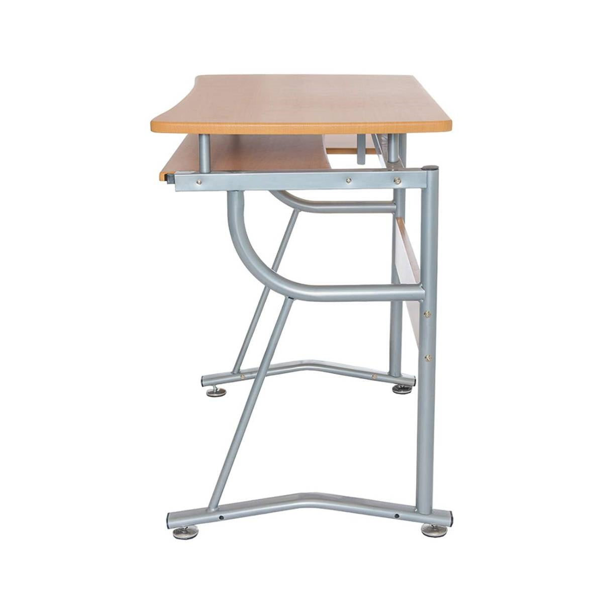 Compact Contemporary Computer Desk in Light Cherry Finish LuxuryLifeWay Online Store
