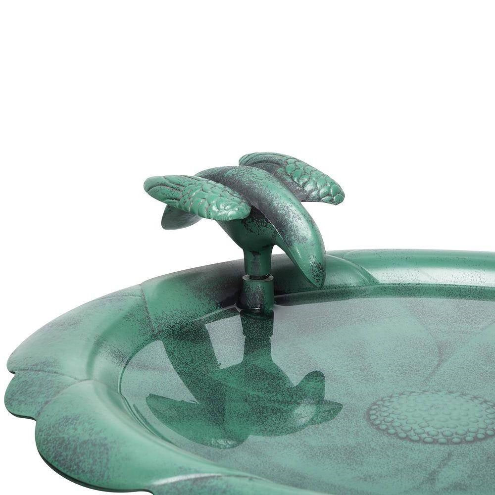 Outdoor Polypropylene Weather Resistant Bird Bath in Dark Green Finish LuxuryLifeWay Online Store