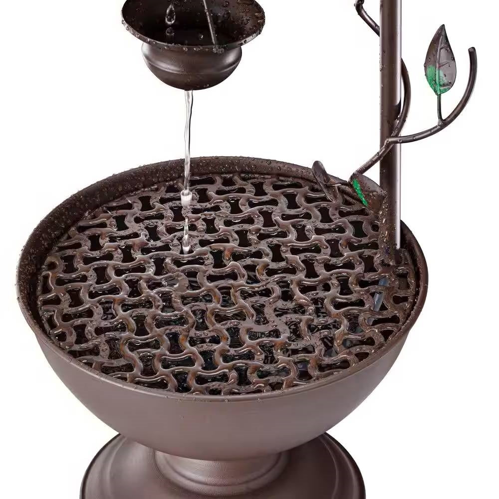 Outdoor Indoor 6-Tier Hanging Cups Water Fountain in Bronze Finish LuxuryLifeWay Online Store