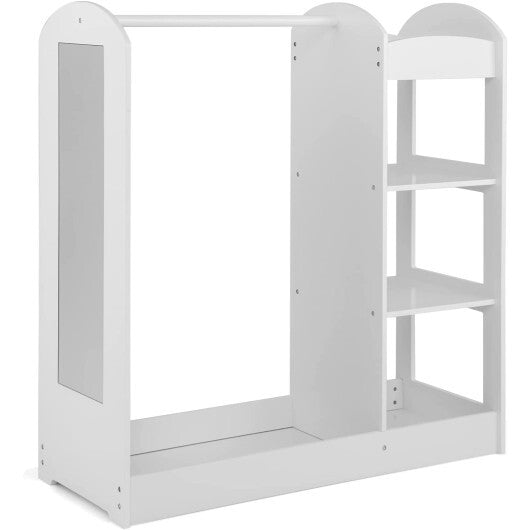 Kids Dress Up Storage with Mirror-White LuxuryLifeWay Online Store