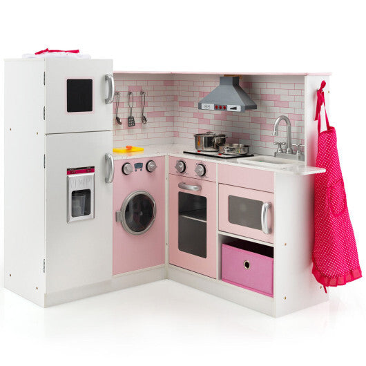 Corner Play Kitchen Wooden Toy Set with Sound and Light LuxuryLifeWay Online Store