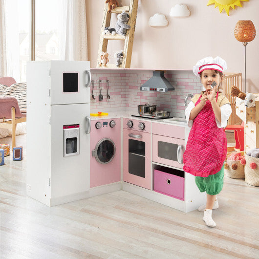 Corner Play Kitchen Wooden Toy Set with Sound and Light LuxuryLifeWay Online Store