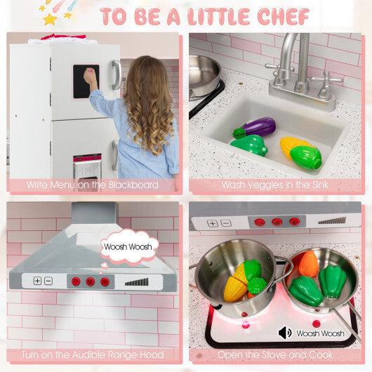 Corner Play Kitchen Wooden Toy Set with Sound and Light LuxuryLifeWay Online Store