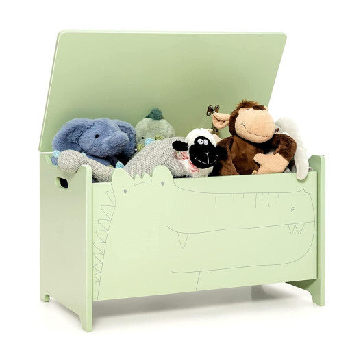 Wooden Kids Toy Box with Safety Hinge-Green LuxuryLifeWay Online Store