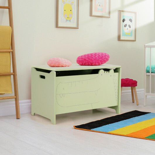 Wooden Kids Toy Box with Safety Hinge-Green LuxuryLifeWay Online Store