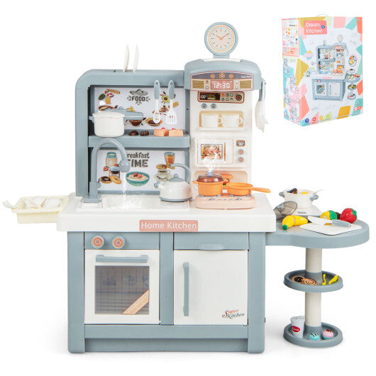 Kids Play Kitchen Toy with Stove Sink Oven with Light and Sound-Pink LuxuryLifeWay Online Store