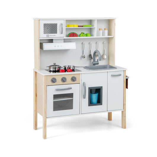 Wooden Pretend Play Kitchen Set for Toddlers-White LuxuryLifeWay Online Store