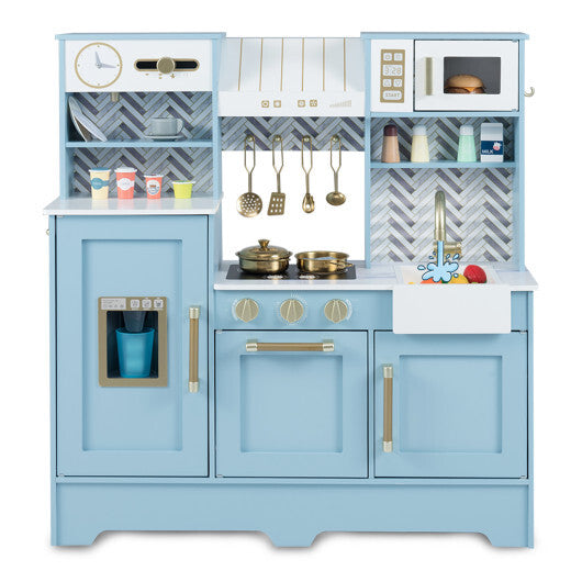 Kids Play Kitchen with Stoves and Faucet for Girls Boys Aged 3-6-White LuxuryLifeWay Online Store