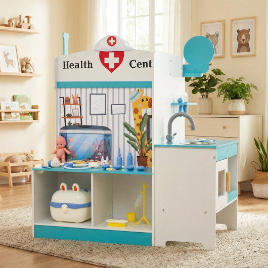 Kids Doctor Play Set with Adjustable Height Bar-Pink LuxuryLifeWay Online Store