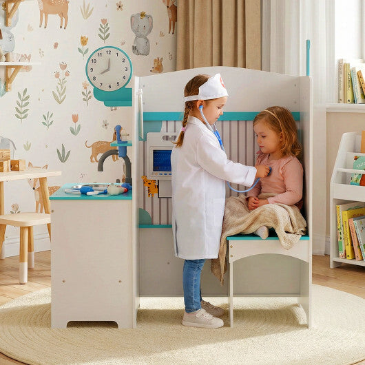 Kids Doctor Play Set with Adjustable Height Bar-Pink LuxuryLifeWay Online Store