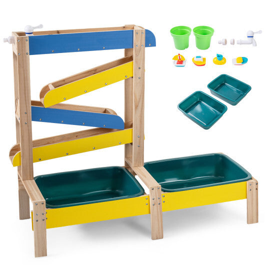 Sand and Water Table for Toddlers with 2 Water Basins-Multicolor LuxuryLifeWay Online Store