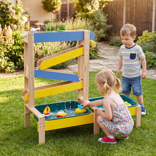 Sand and Water Table for Toddlers with 2 Water Basins-Multicolor LuxuryLifeWay Online Store