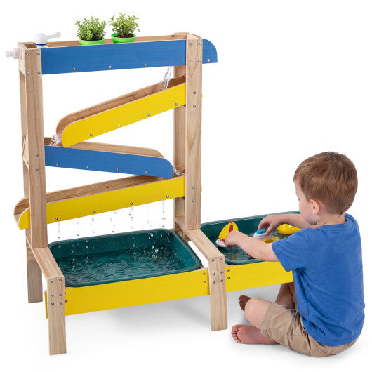 Sand and Water Table for Toddlers with 2 Water Basins-Multicolor LuxuryLifeWay Online Store