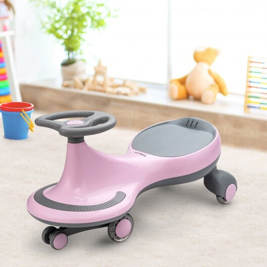 Wiggle Car Ride-on Toy with Flashing Wheels-Pink - Color: Pink LuxuryLifeWay Online Store