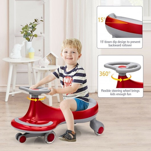 Wiggle Car Ride-on Toy with Flashing Wheels-Pink LuxuryLifeWay Online Store