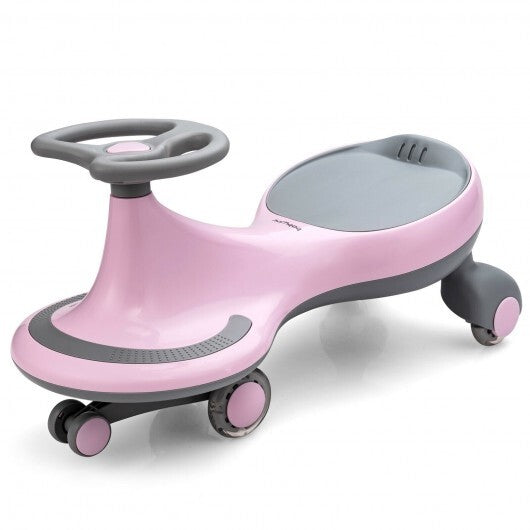 Wiggle Car Ride-on Toy with Flashing Wheels-Pink LuxuryLifeWay Online Store