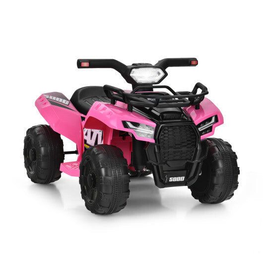 6V Kids ATV Quad Electric Ride On Car with LED Light and MP3-Pink - Color: Pink LuxuryLifeWay Online Store
