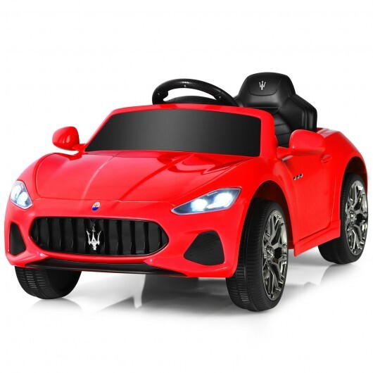12V Kids Ride-On Car with Remote Control and Lights-Pink LuxuryLifeWay Online Store