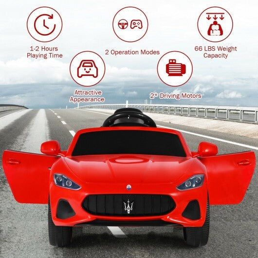 12V Kids Ride-On Car with Remote Control and Lights-Pink LuxuryLifeWay Online Store
