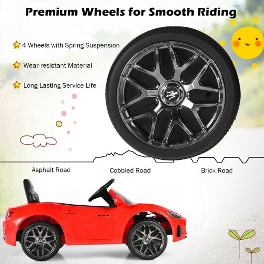 12V Kids Ride-On Car with Remote Control and Lights-Pink LuxuryLifeWay Online Store