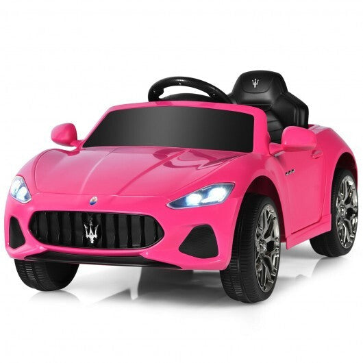 12V Kids Ride-On Car with Remote Control and Lights-Pink LuxuryLifeWay Online Store