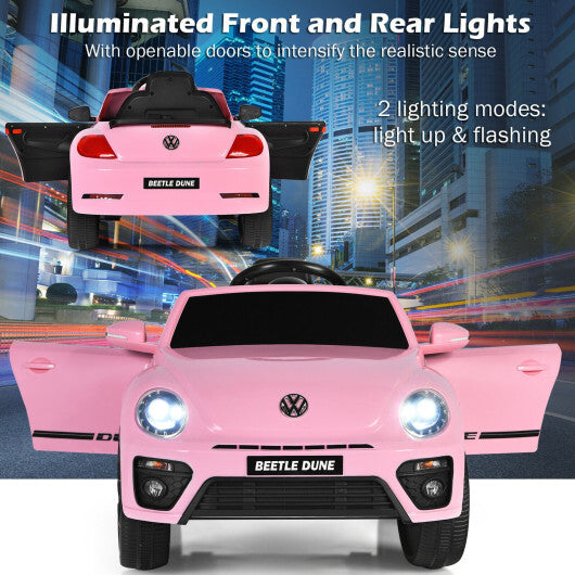 Volkswagen Beetle Kids Electric Ride On Car with Remote Control-Pink - Color: Pink LuxuryLifeWay Online Store