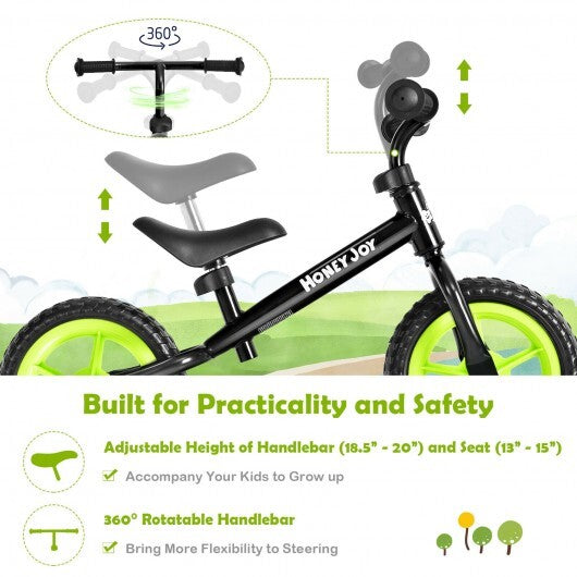 Kids No Pedal Balance Bike with Adjustable Handlebar and Seat-Red LuxuryLifeWay Online Store