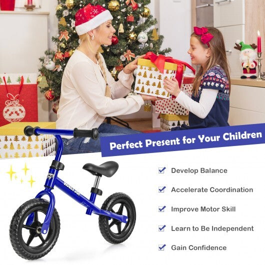 Kids No Pedal Balance Bike with Adjustable Handlebar and Seat-Red LuxuryLifeWay Online Store