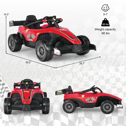 12V Kids Ride on Electric Formula Racing Car with Remote Control-Pink LuxuryLifeWay Online Store