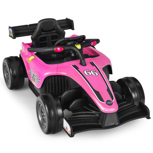 12V Kids Ride on Electric Formula Racing Car with Remote Control-Pink LuxuryLifeWay Online Store