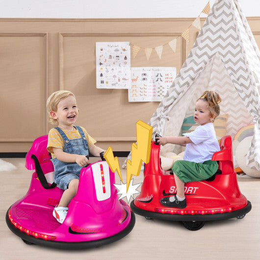 12V Kids Ride On Bumper Car with Remote Control Lights and Music-Red - Color: Red LuxuryLifeWay Online Store