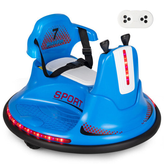 12V Kids Ride On Bumper Car with Remote Control Lights and Music-Red LuxuryLifeWay Online Store