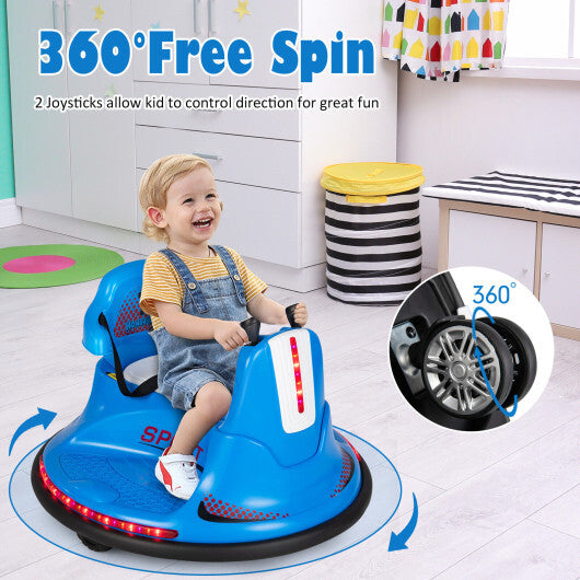 12V Kids Ride On Bumper Car with Remote Control Lights and Music-Red LuxuryLifeWay Online Store