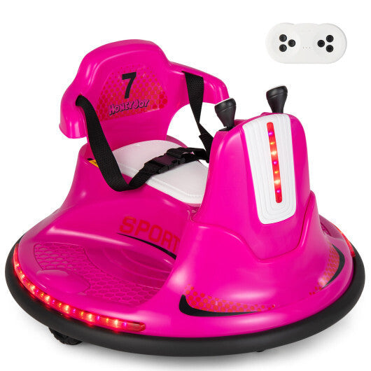 12V Kids Ride On Bumper Car with Remote Control Lights and Music-Red LuxuryLifeWay Online Store