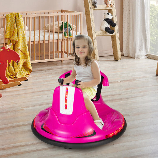 12V Kids Ride On Bumper Car with Remote Control Lights and Music-Red LuxuryLifeWay Online Store