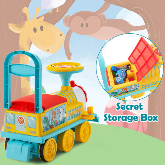 6V Electric Kids Ride On Car Toy Train with 16 Pieces Tracks-Green LuxuryLifeWay Online Store