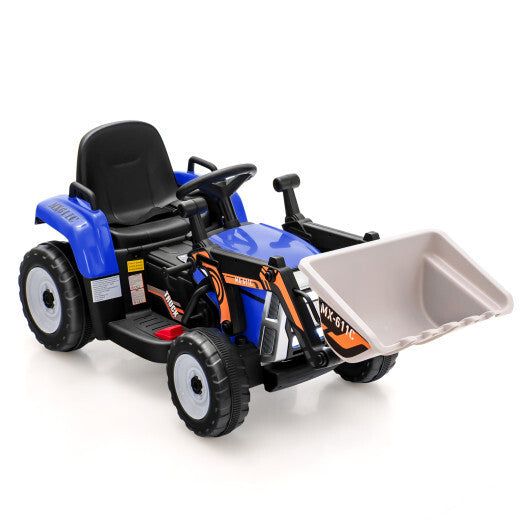 12V Battery Powered Kids Ride on Excavator with Adjustable Arm and Bucket-Yellow LuxuryLifeWay Online Store