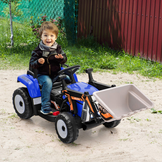 12V Battery Powered Kids Ride on Excavator with Adjustable Arm and Bucket-Yellow LuxuryLifeWay Online Store